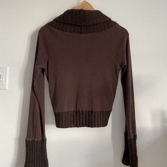 Vintage Esprit Cropped Knit Trim Cardigan - Picture 6 of 8